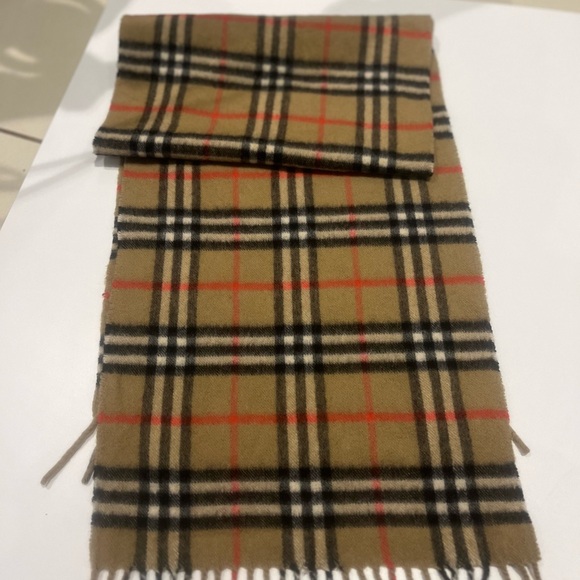 Burberry authentic scarf classic vintage style 100% cashmere nova check - Picture 7 of 8